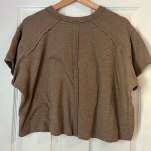 Altard State Brown butter-soft Tee with Raw Hemline size M